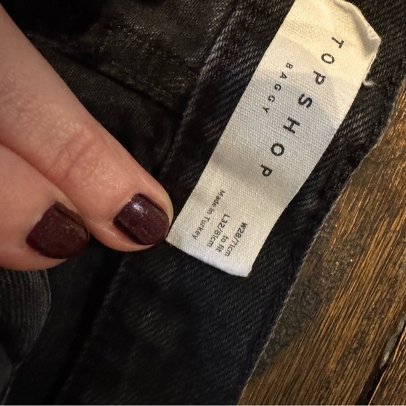 Topshop baggy black baggy jeans new without tag size 28 - Picture 3 of 3